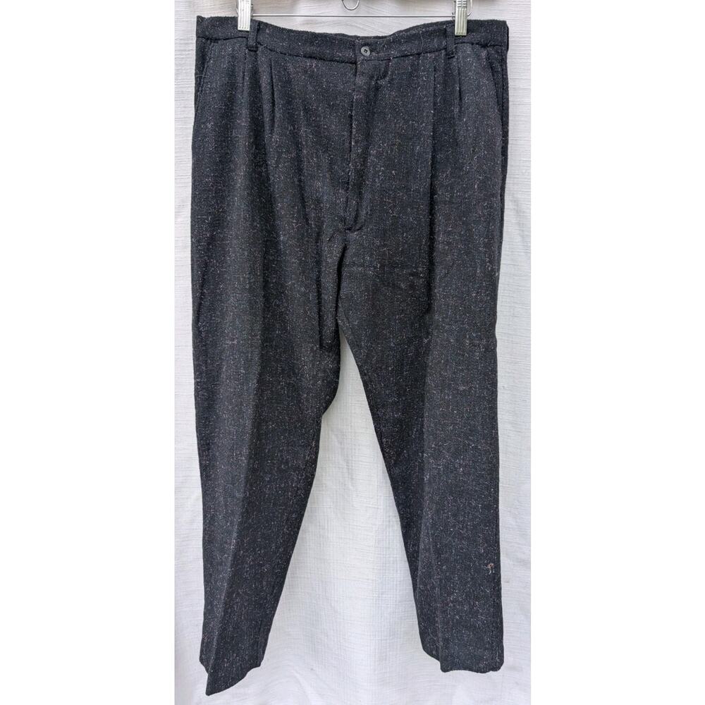 VTG Cotler‎ Men's Color Speckled Pleated Wool Blend Trousers 36x30 USA Made 90s